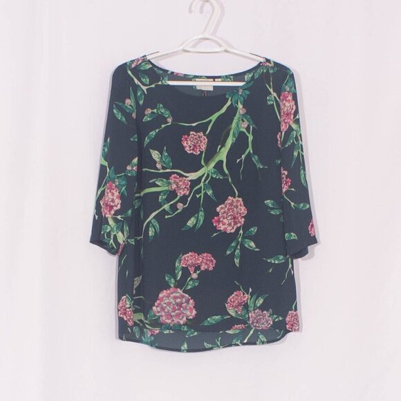 ANTHROPOLOGIE HD IN PARIS Floral Blouse Size 4 - Picture 3 of 6